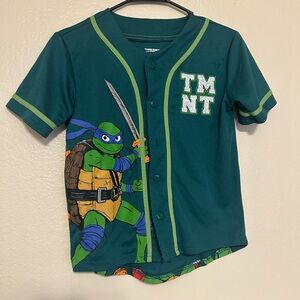 TMNT Teenage Mutant Ninja Turtles Baseball Jersey boy's size 10-12 Mayhem